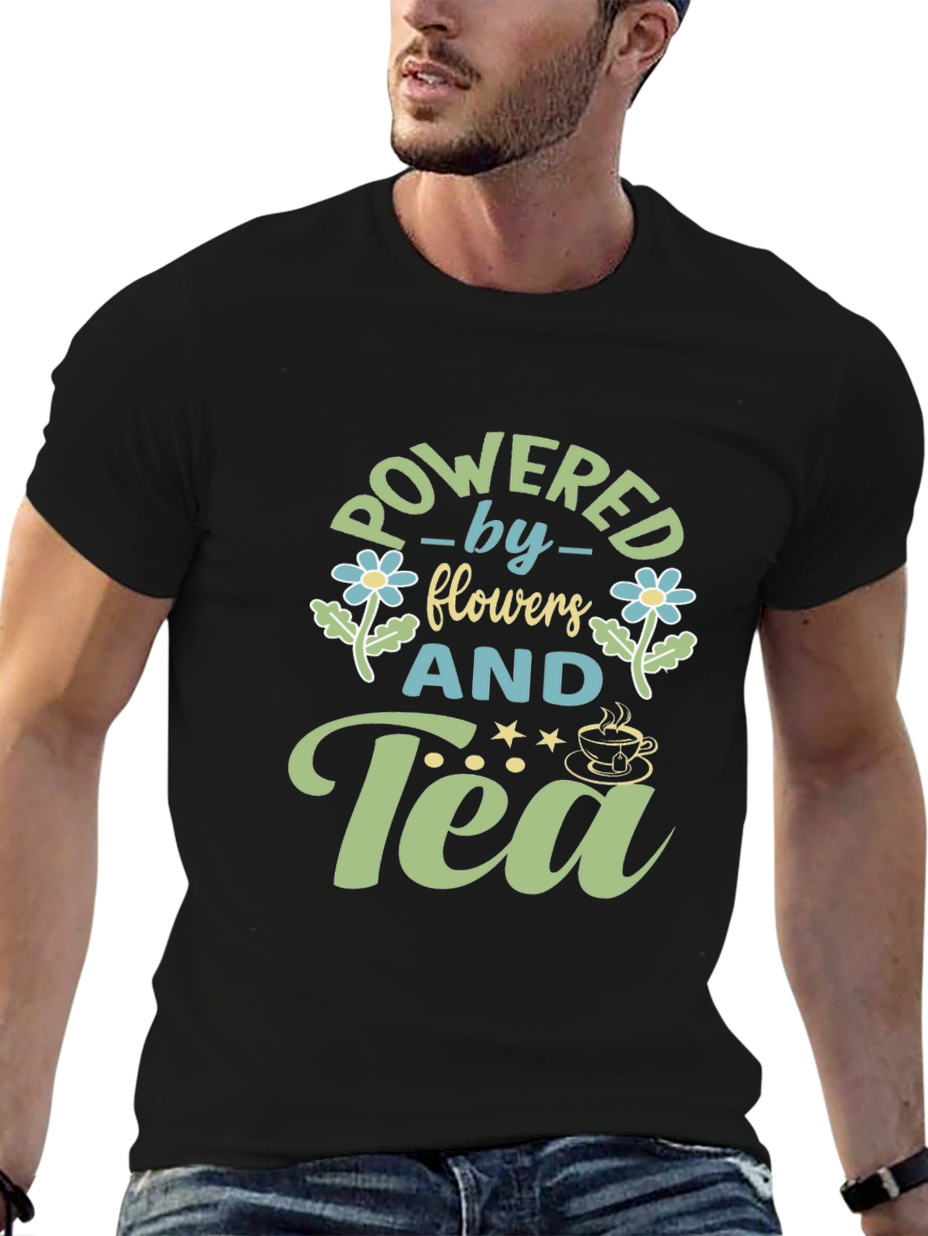 Powered by Flowers and Tea T-Shirt