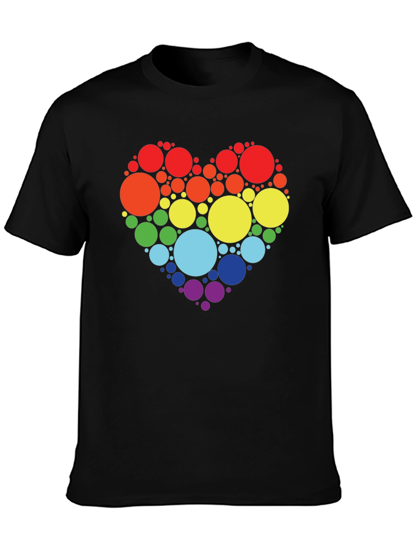 Rainbow Heart Circle T-Shirt