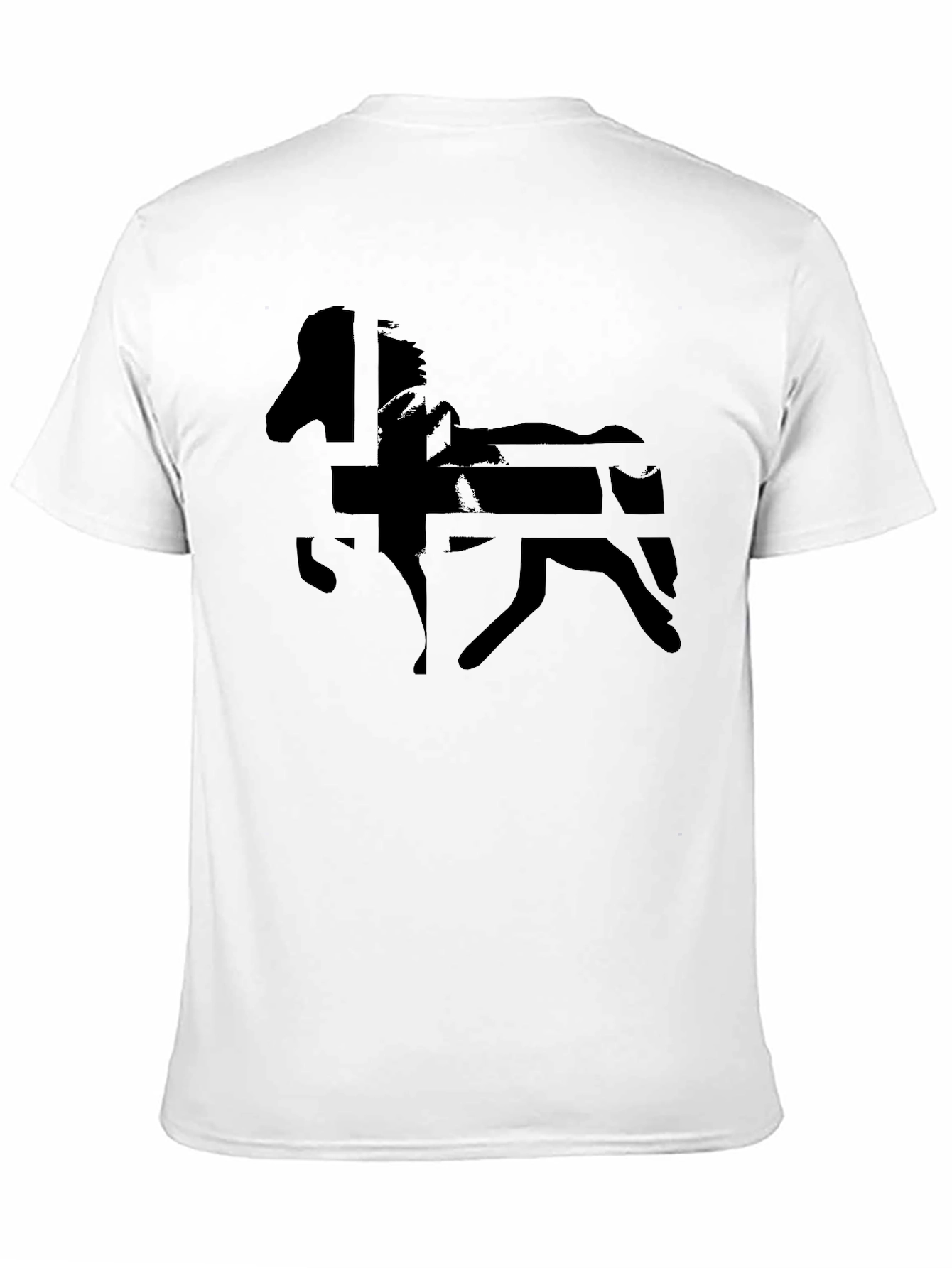 Black Horse Graphic Tee - Mens Casual Shirt