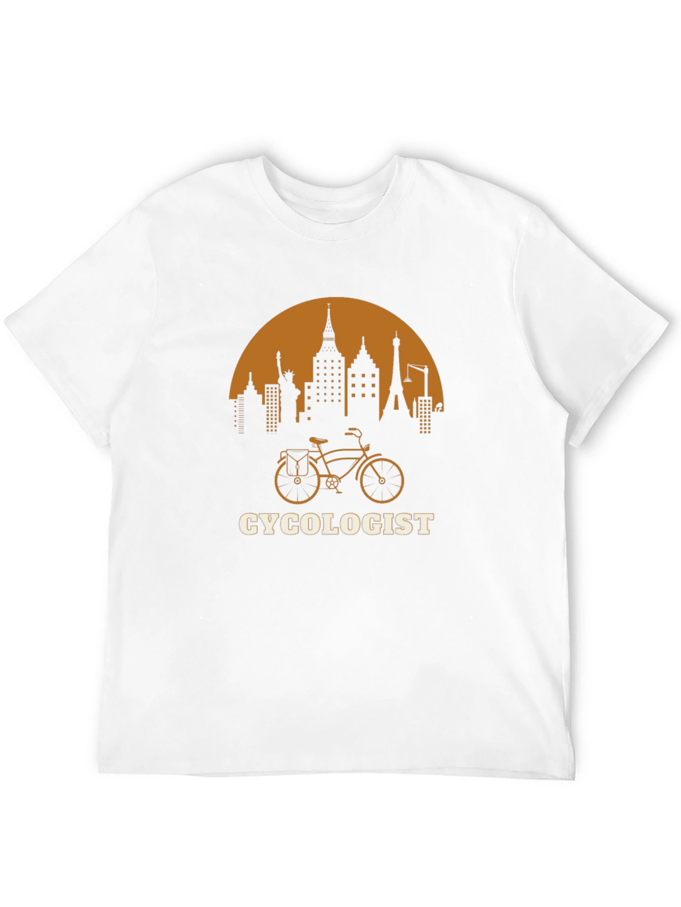 Cycologist T-Shirt - City Skyline Bike Design