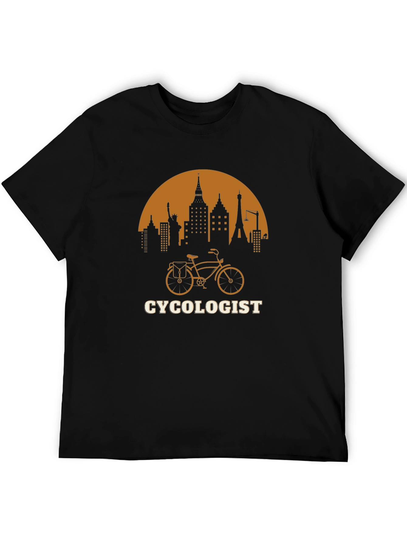 Cycologist T-Shirt - City Skyline Bike Design
