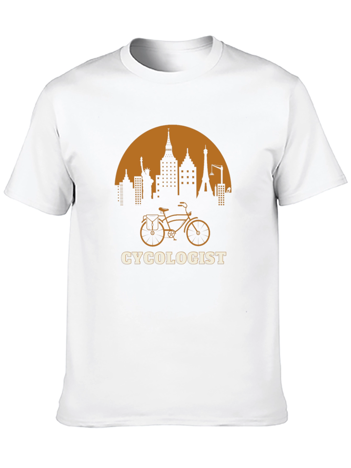 Cycologist T-Shirt - City Skyline Bike Design