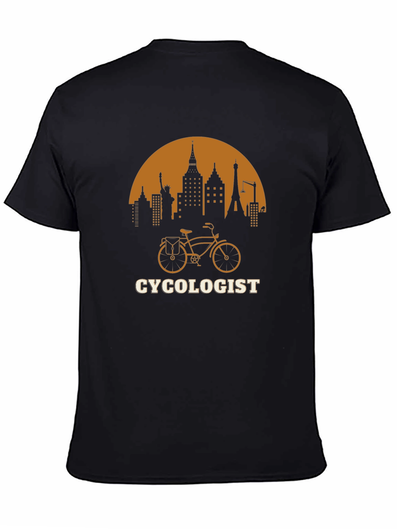 Cycologist T-Shirt - City Skyline Bike Design