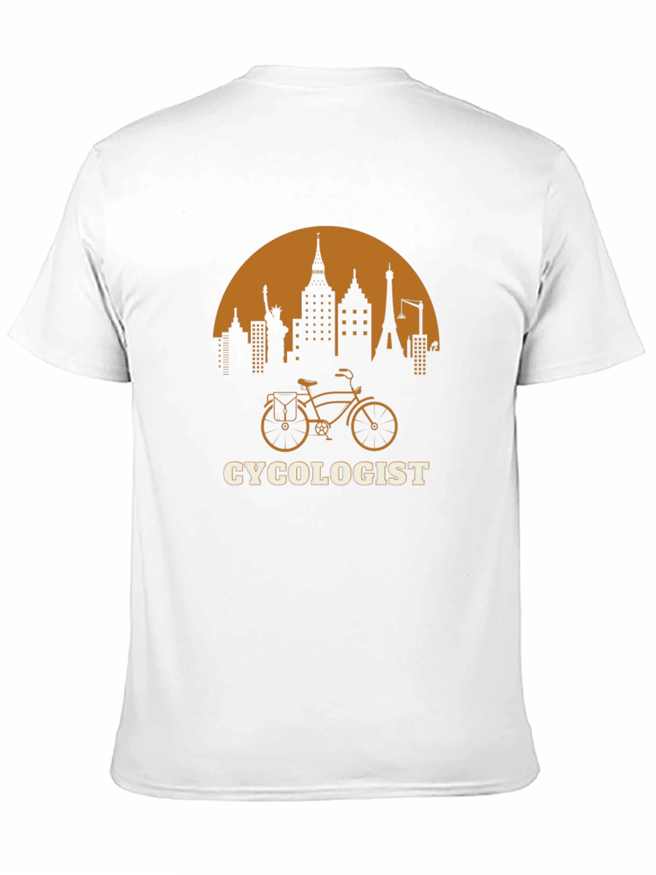 Cycologist T-Shirt - City Skyline Bike Design