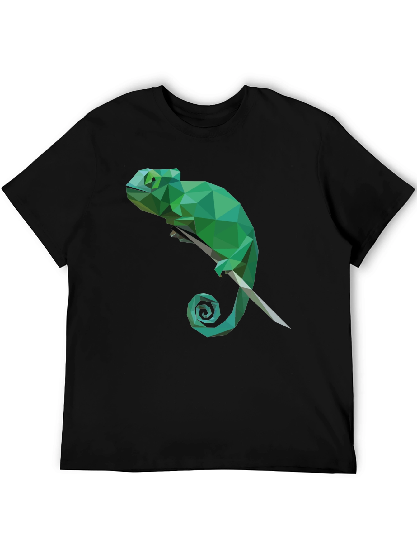 Geometric Chameleon T-Shirt - Modern Graphic Tee