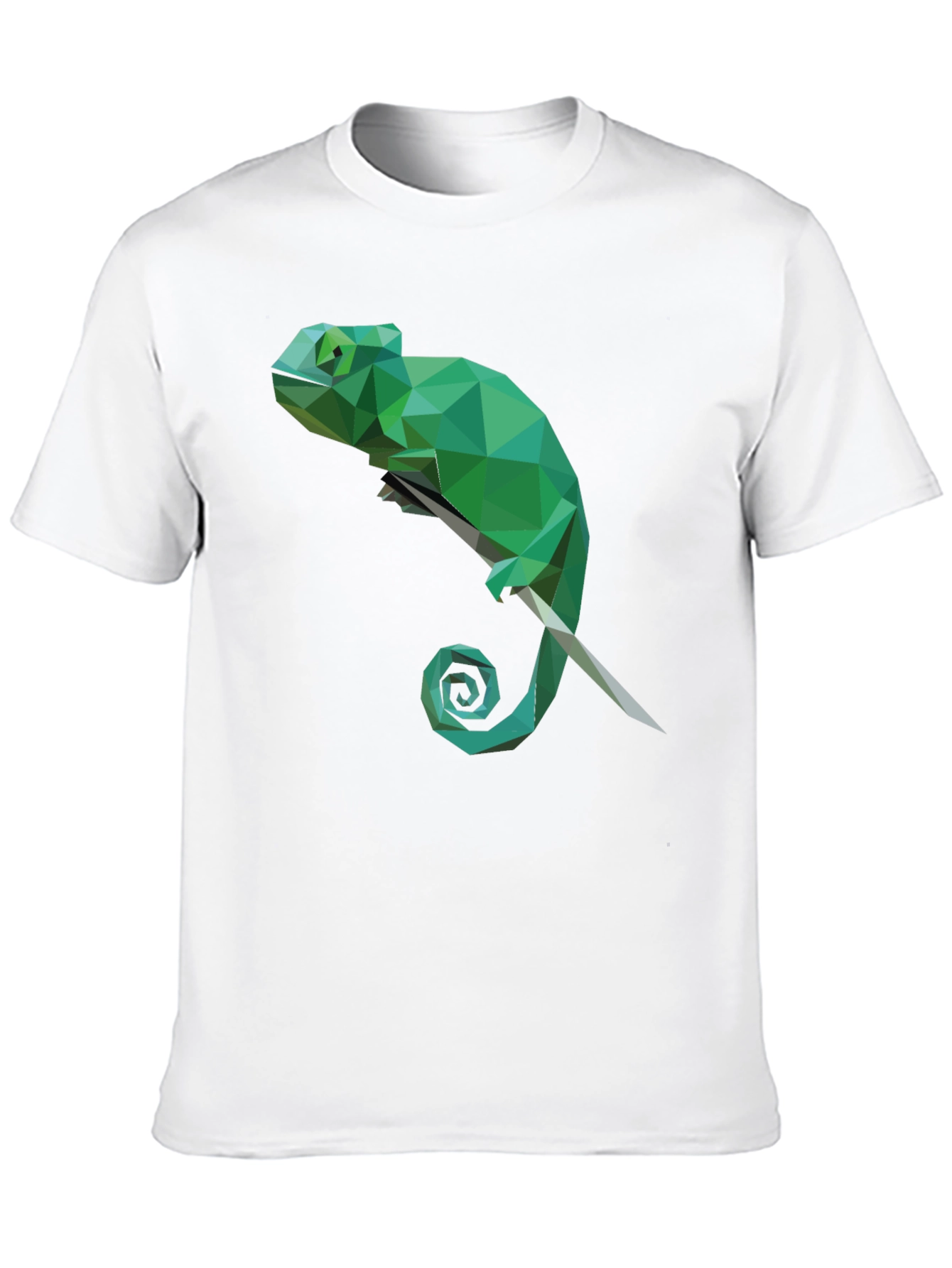 Geometric Chameleon T-Shirt - Modern Graphic Tee