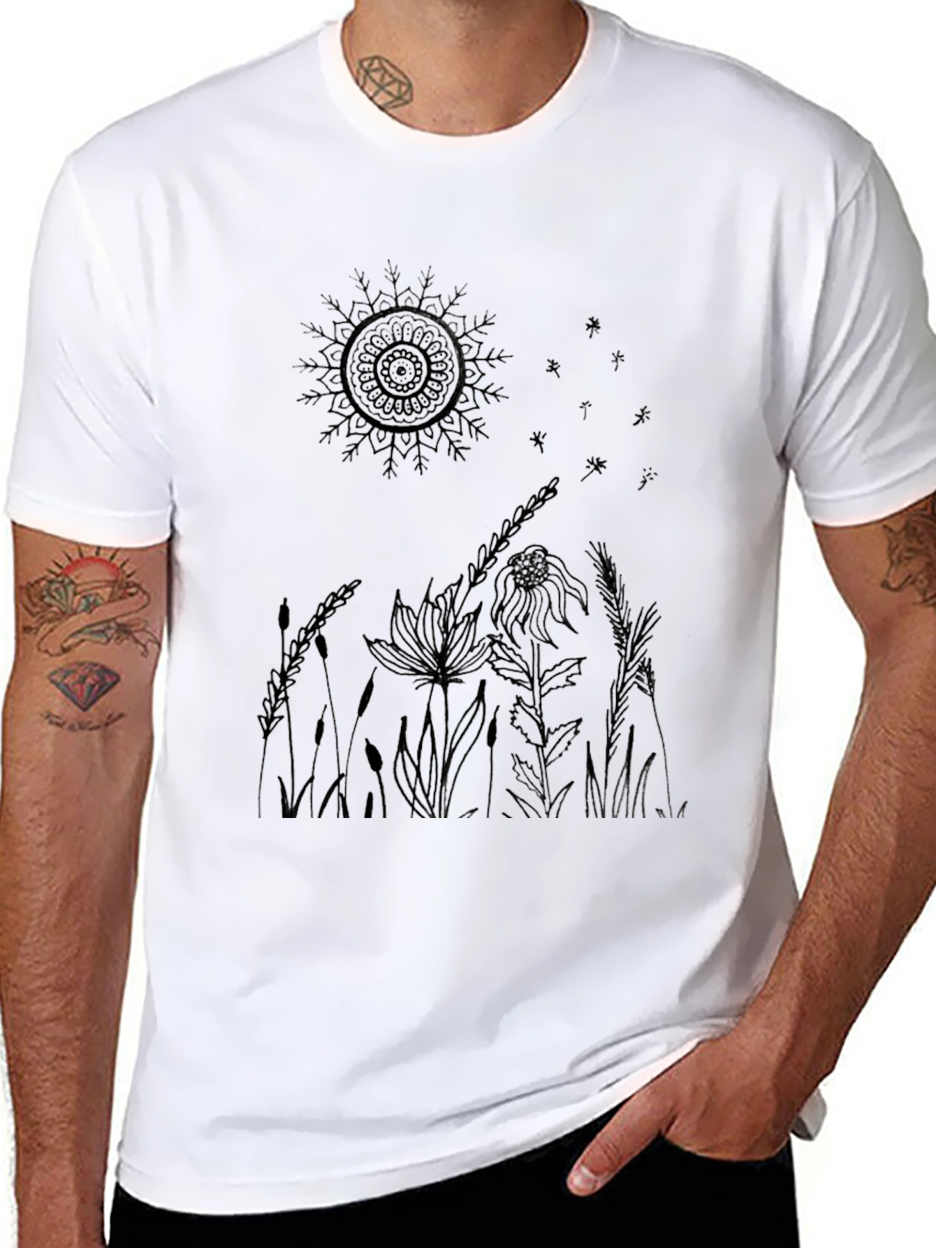 Natures Embrace Black Tee