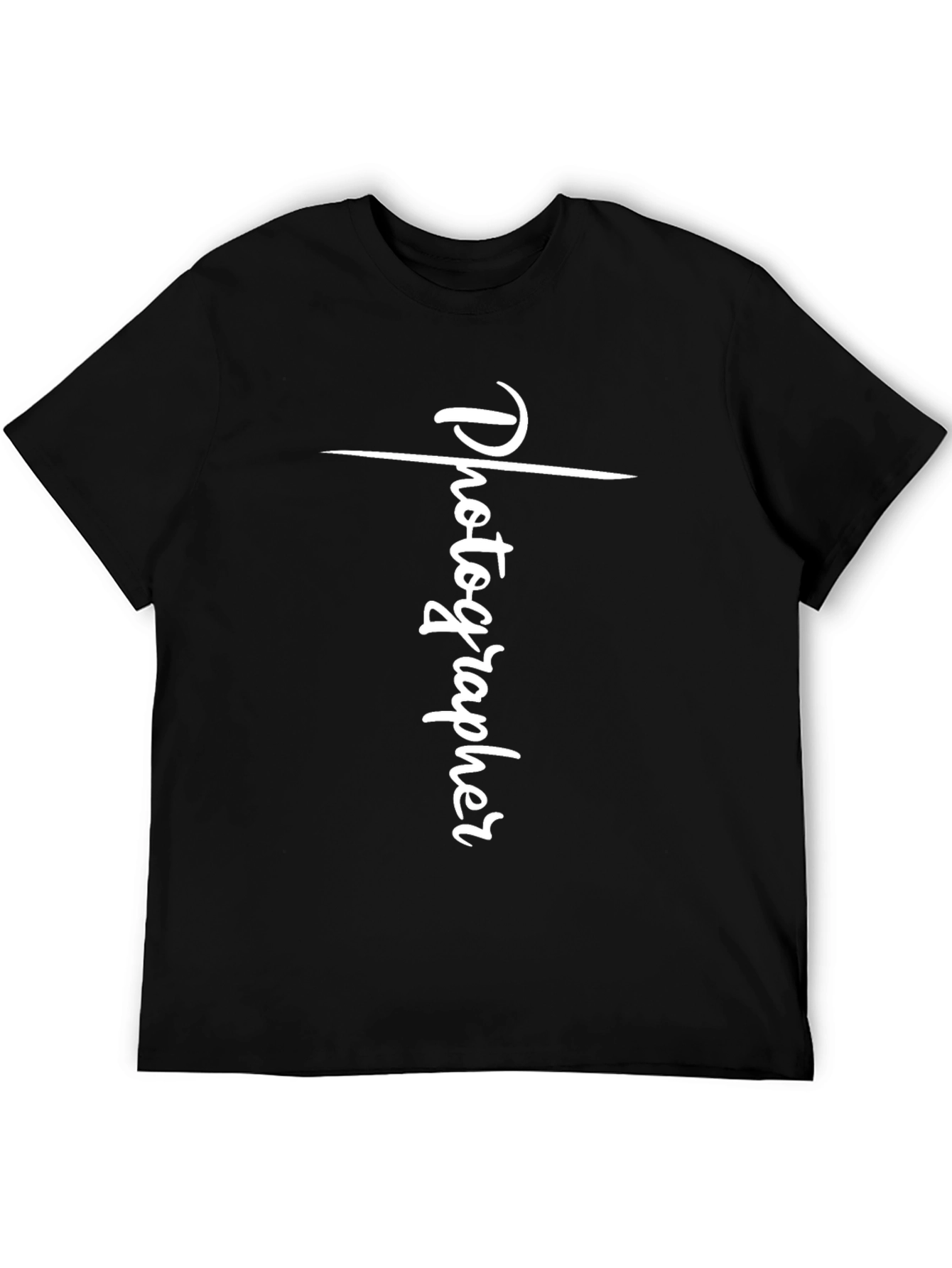 Photographer T-Shirt | Crew Neck Black Tee
