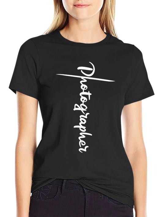 Photographer T-Shirt | Crew Neck Black Tee