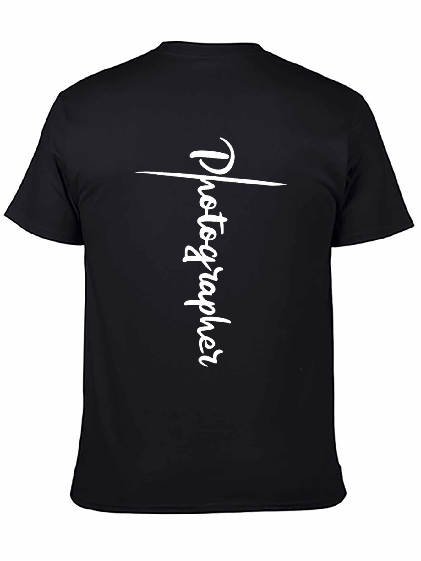Photographer T-Shirt | Crew Neck Black Tee