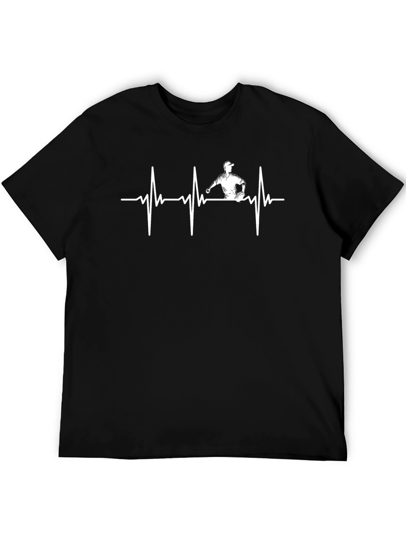 Baseball Heartbeat Graphic T-Shirt