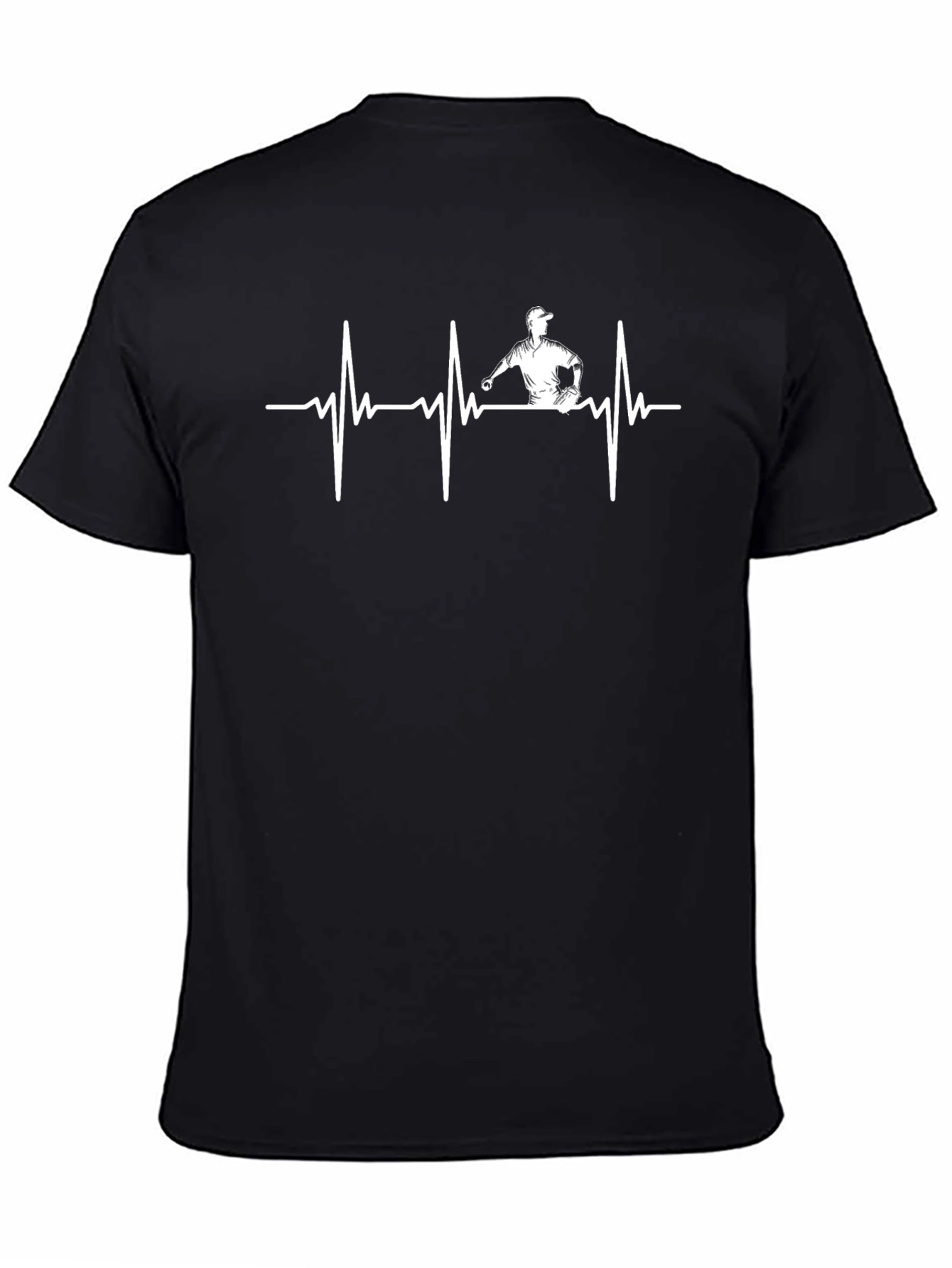 Baseball Heartbeat Graphic T-Shirt