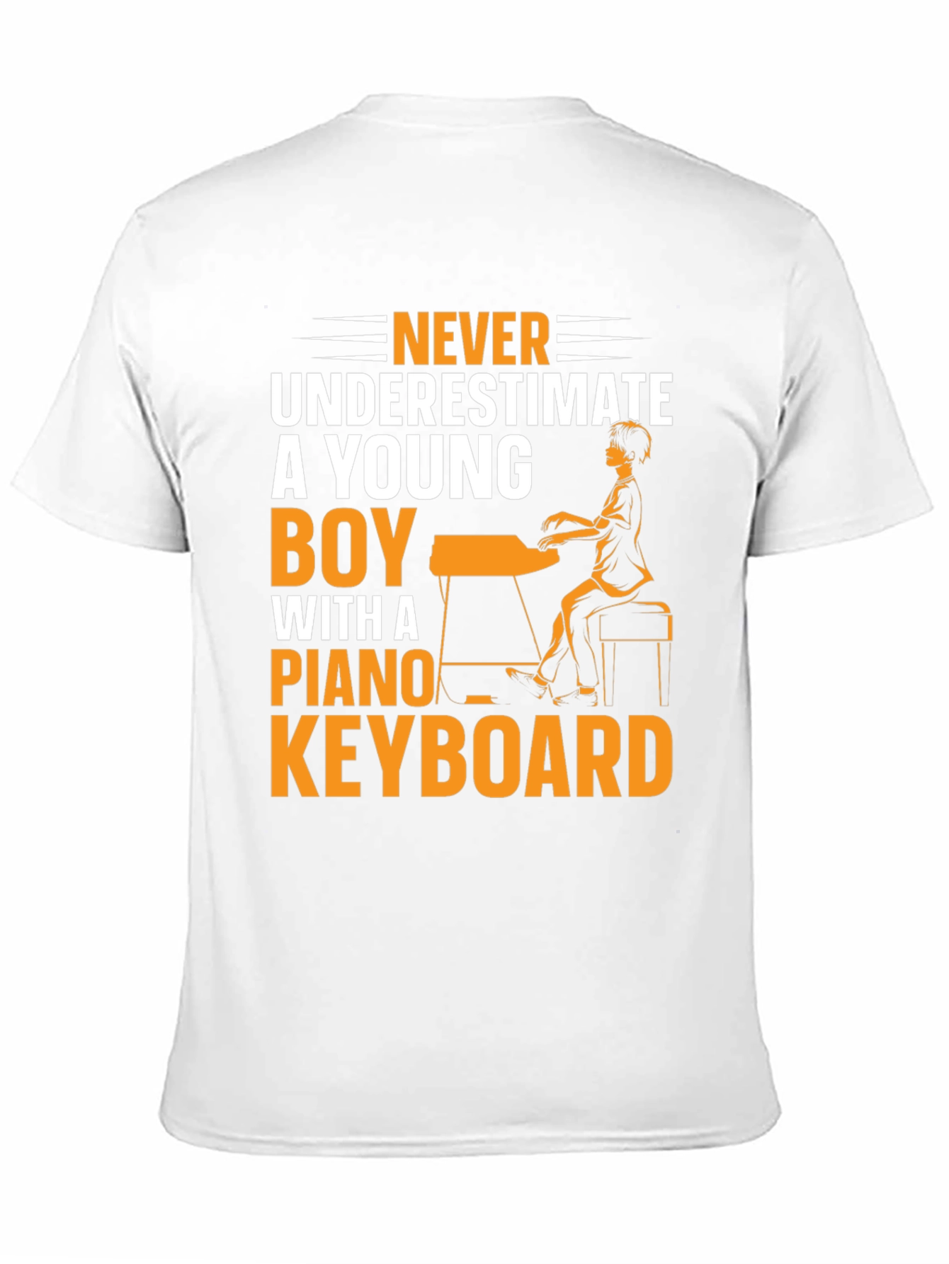 Never Underestimate Young Boy Piano Keyboard T-Shirt