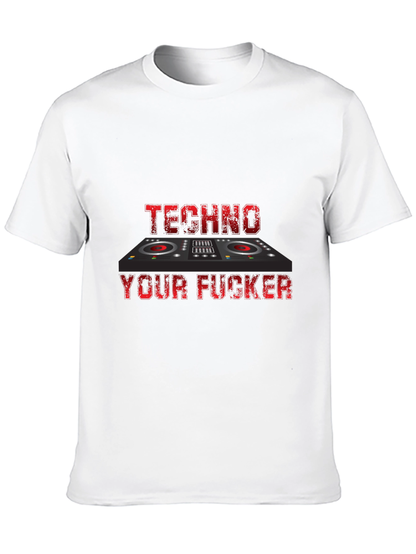 Techno DJ Graphic Tee - Bold Black T-Shirt