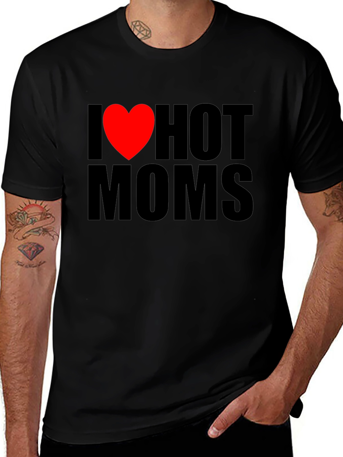 I Heart Hot Moms Graphic T-Shirt