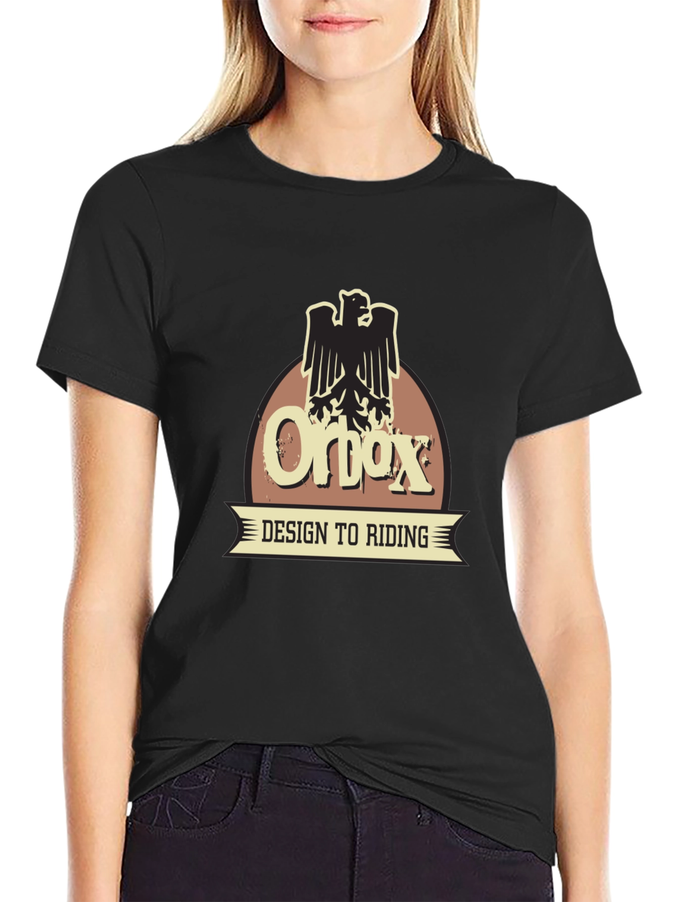 Orbox Design to Riding Black T-Shirt