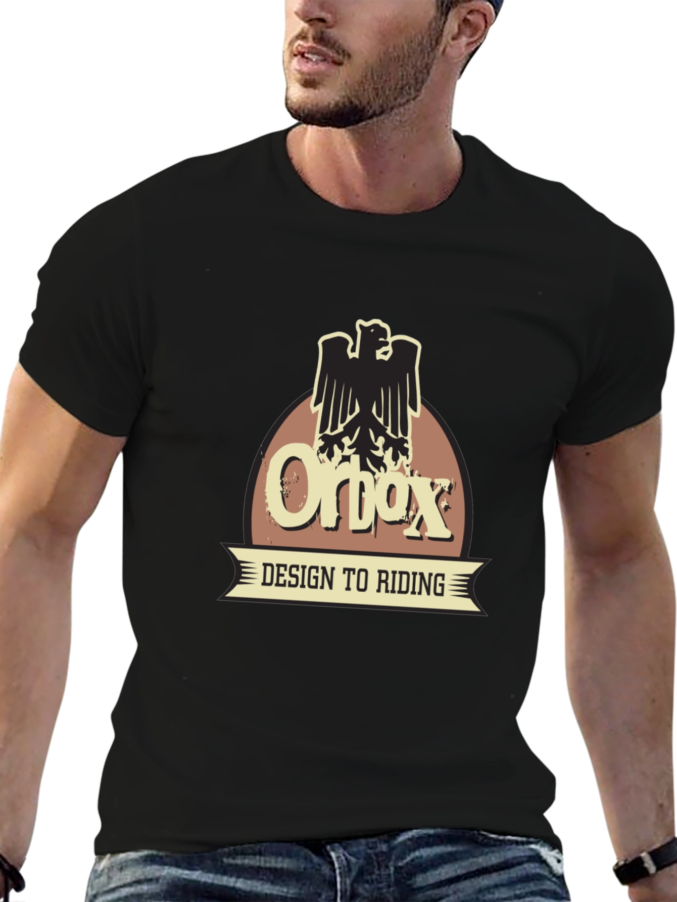 Orbox Design to Riding Black T-Shirt