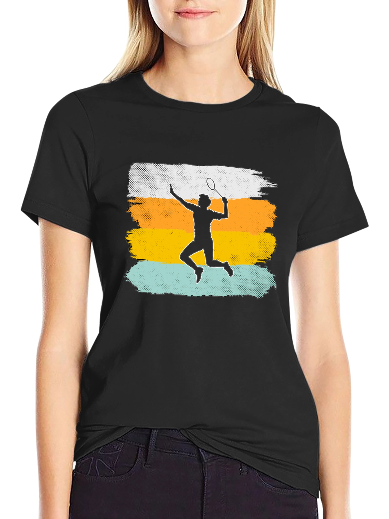 Badminton Player Graphic T-Shirt