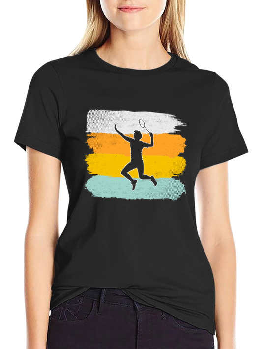 Badminton Player Graphic T-Shirt