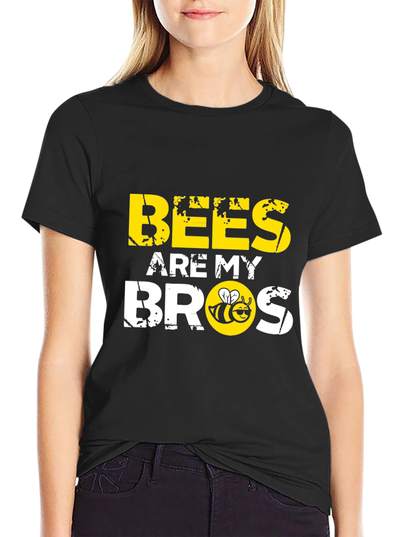 Bees are My Bros T-Shirt - Black Graphic Tee