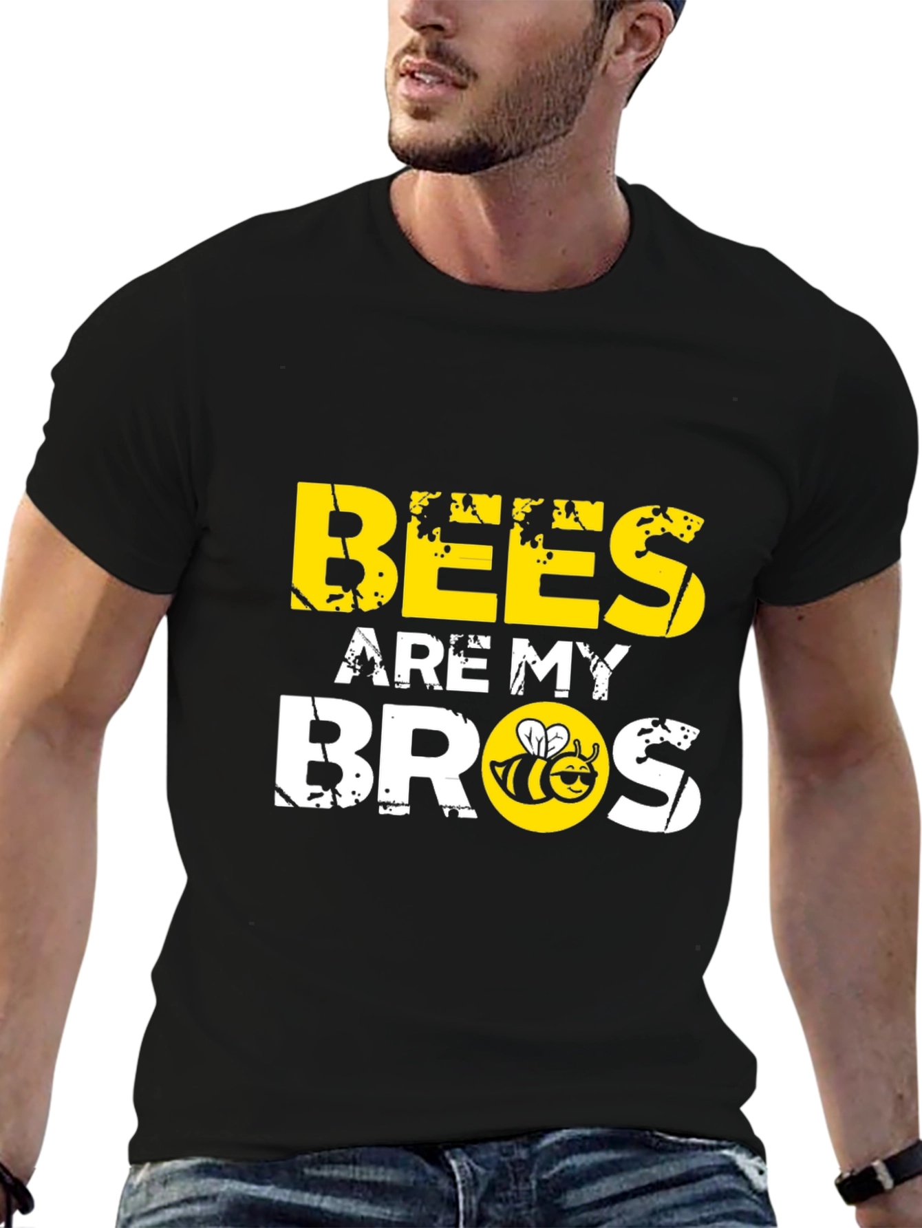 Bees are My Bros T-Shirt - Black Graphic Tee