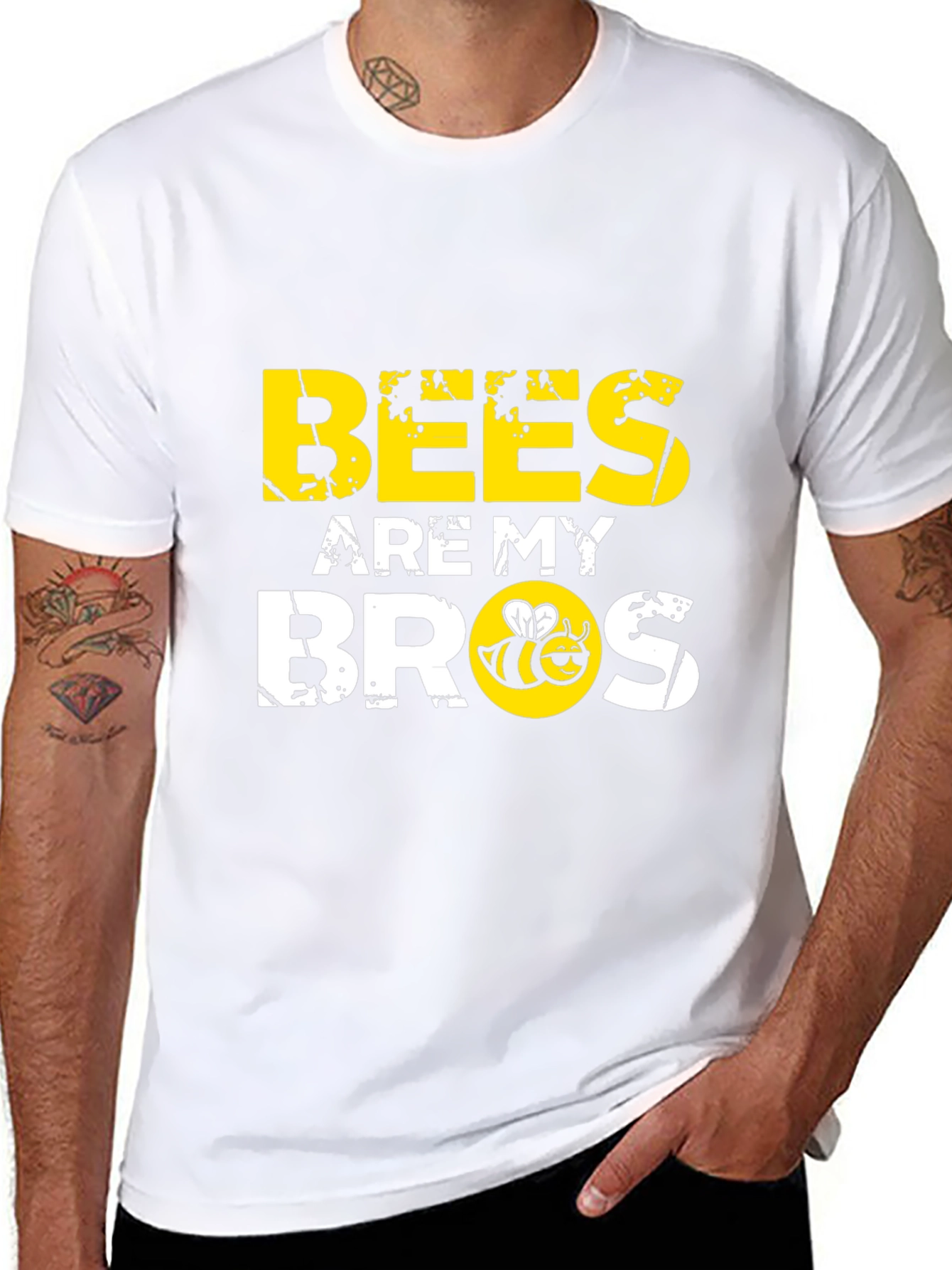 Bees are My Bros T-Shirt - Black Graphic Tee
