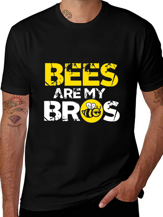 Bees are My Bros T-Shirt - Black Graphic Tee