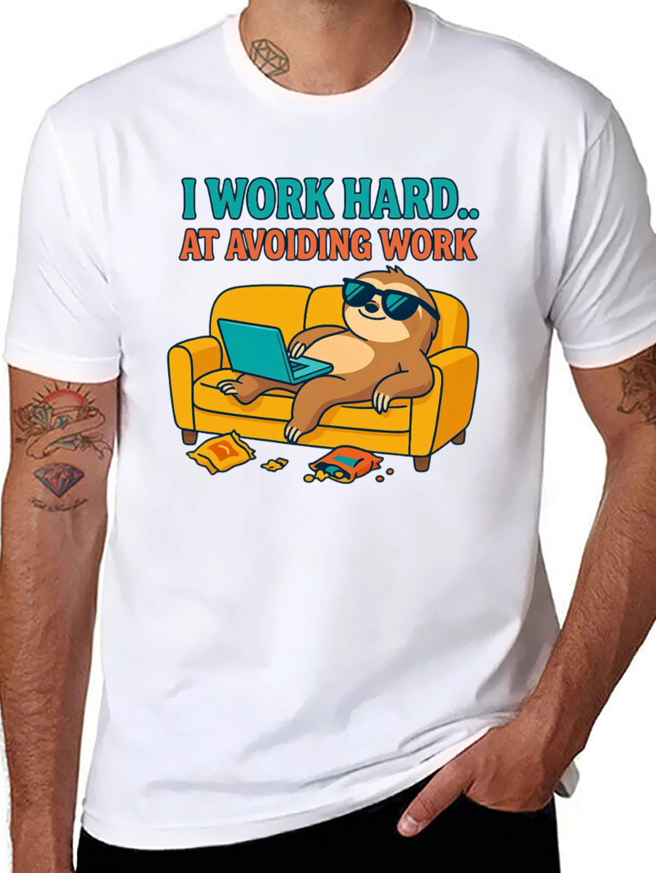 Sloth Avoid Work T-Shirt