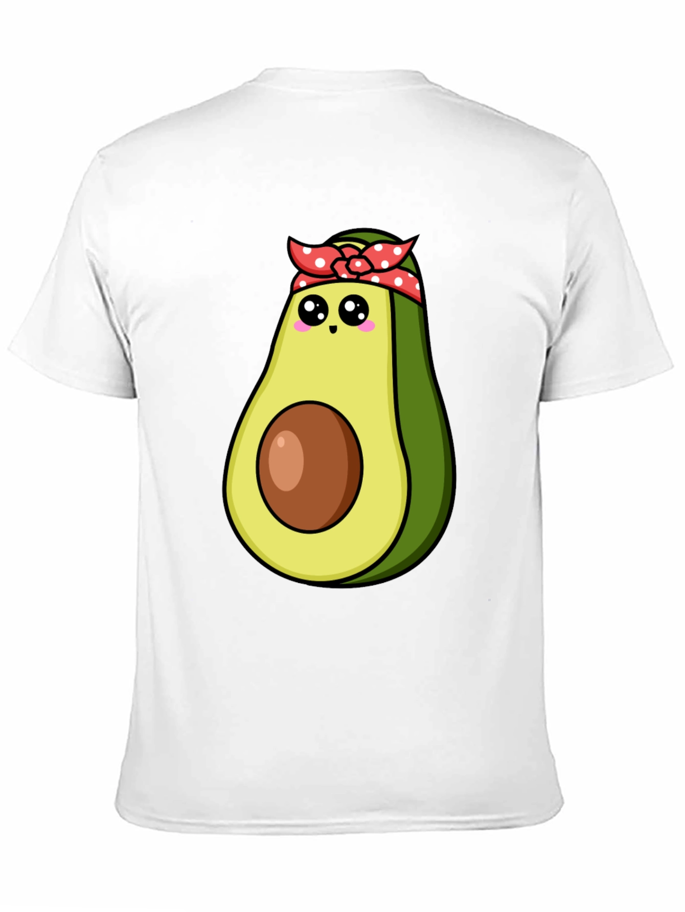 Avocado Cartoon Graphic Black T-Shirt
