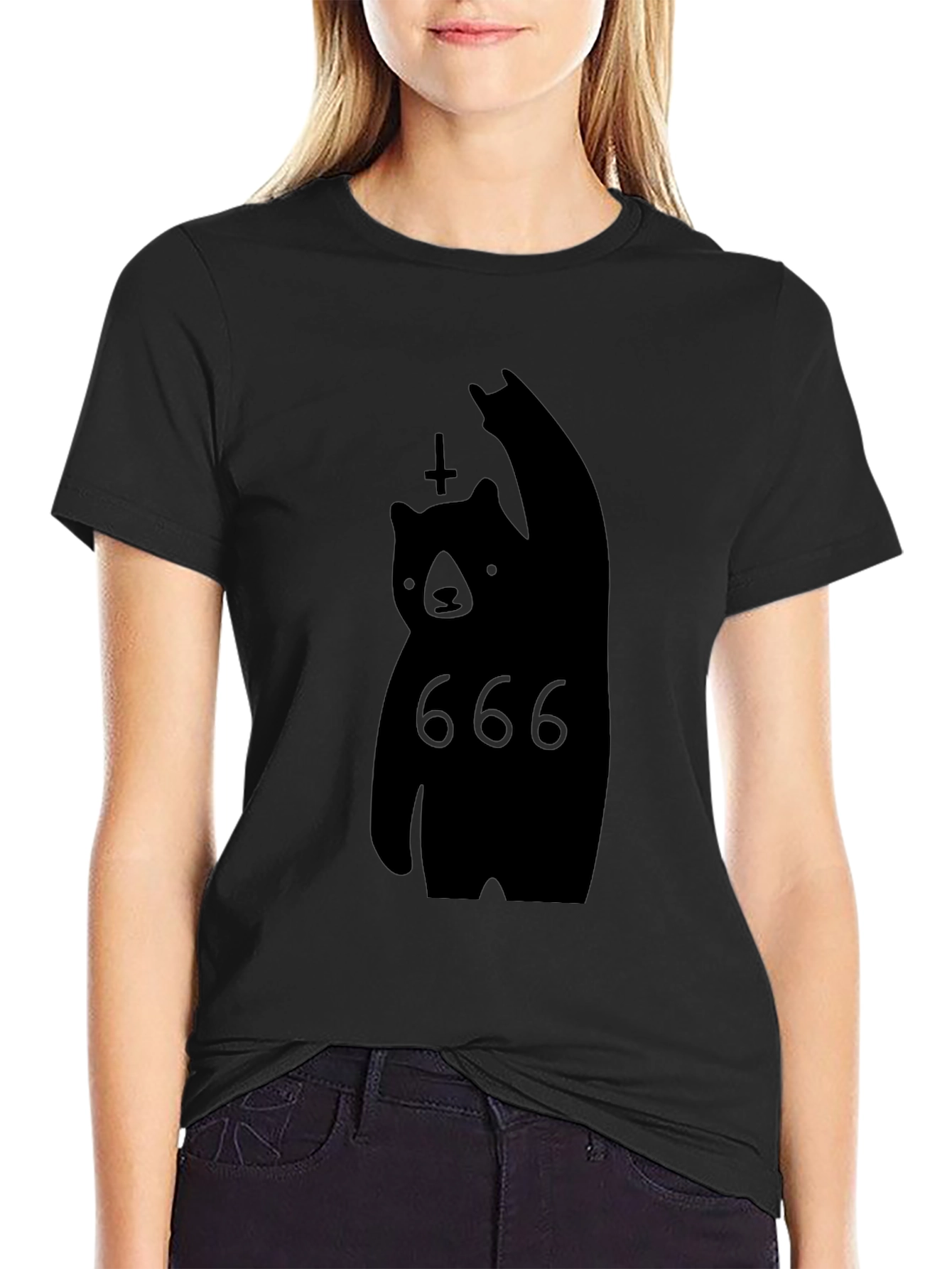 Black Bear 666 T-Shirt - Unique Graphic Tee