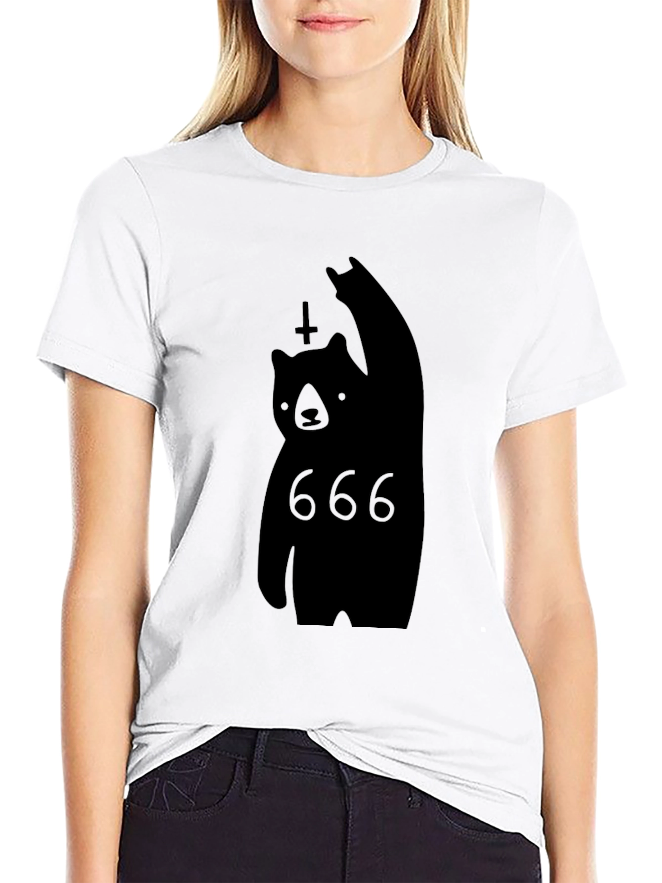 Black Bear 666 T-Shirt - Unique Graphic Tee