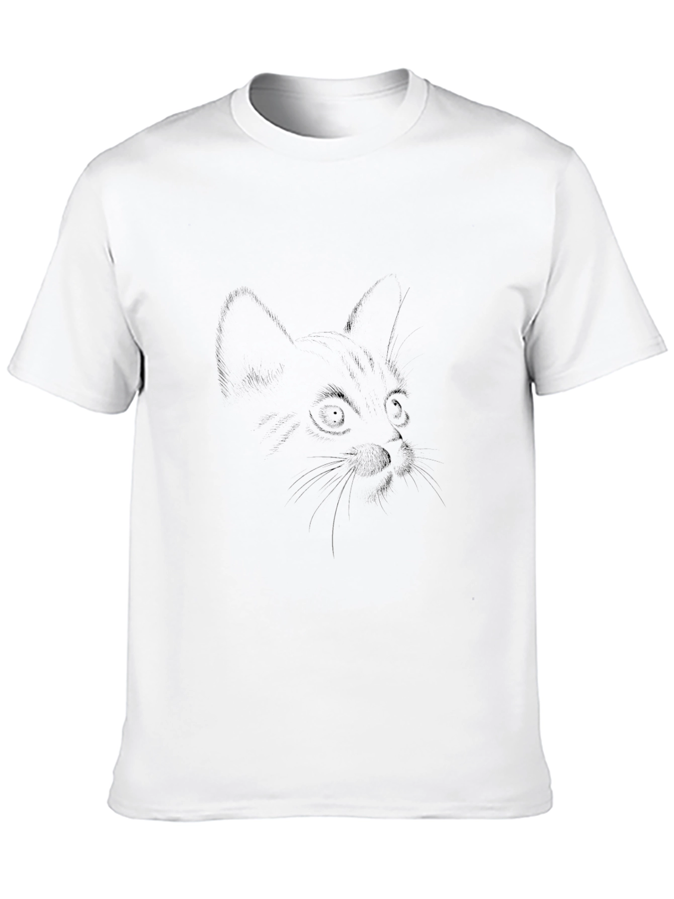 Black Cat Sketch Tee - Soft Comfort