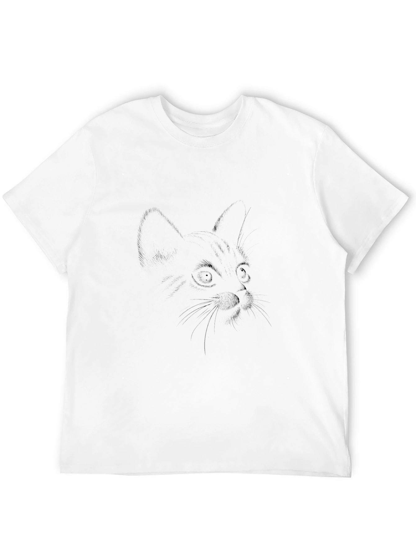 Black Cat Sketch Tee - Soft Comfort