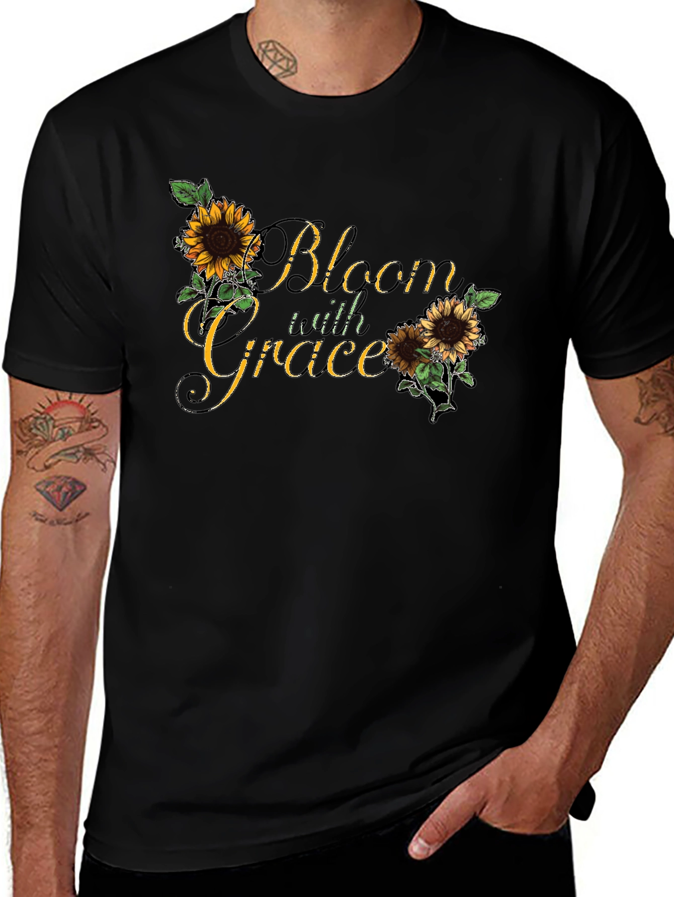 Bloom With Grace Sunflower Graphic Tee