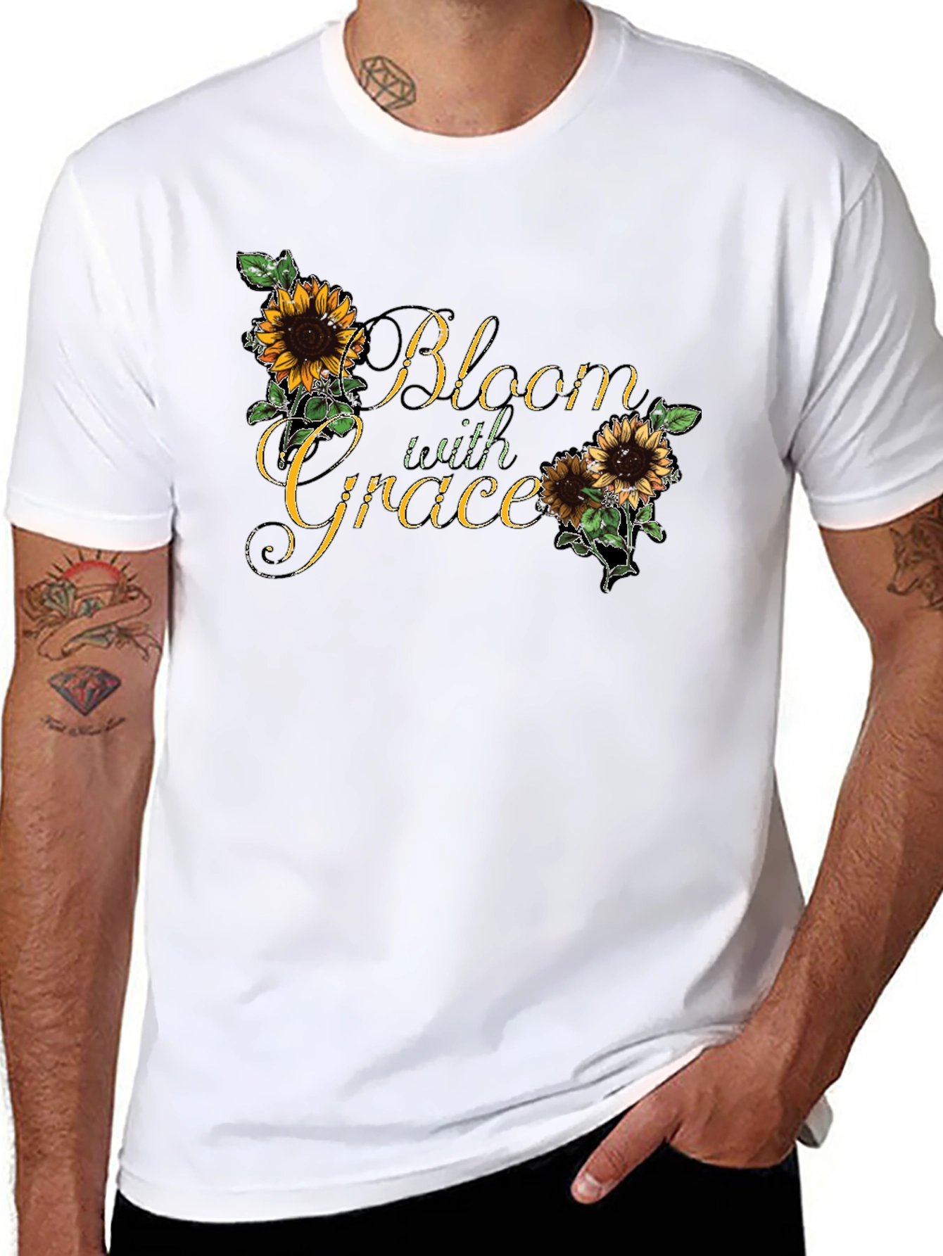 Bloom With Grace Sunflower Graphic Tee
