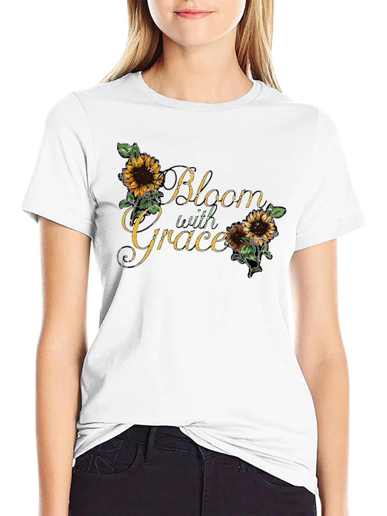 Bloom With Grace Sunflower Graphic Tee