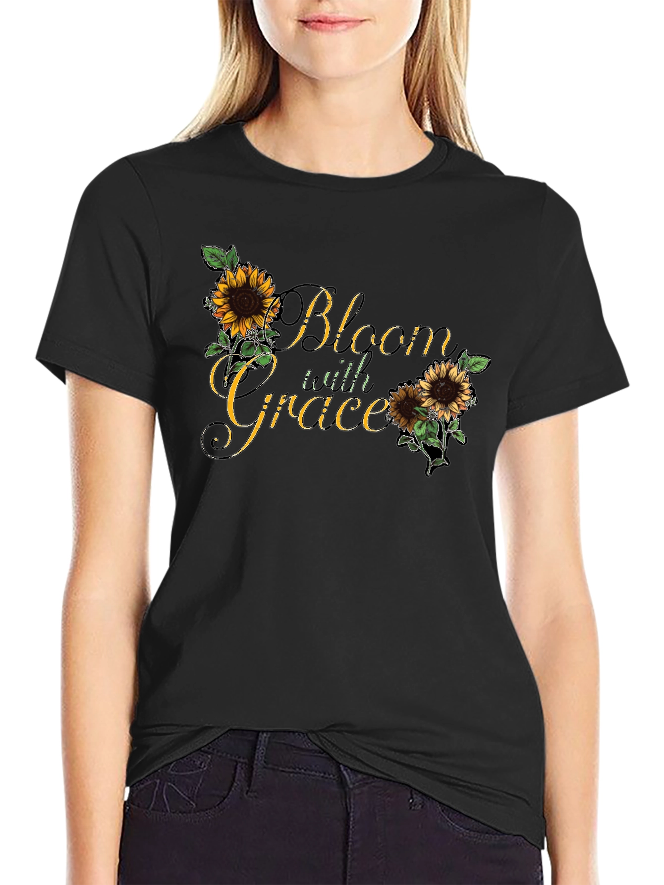 Bloom With Grace Sunflower Graphic Tee