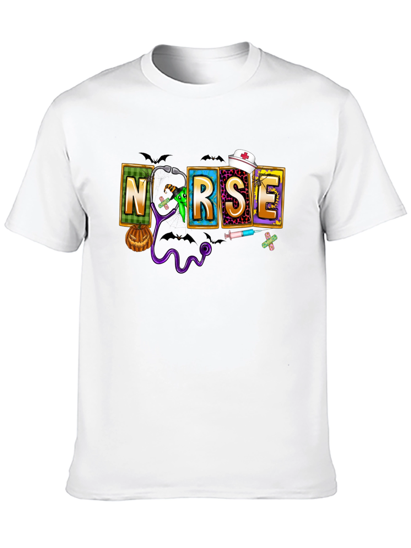 Halloween Nurse Graphic T-Shirt