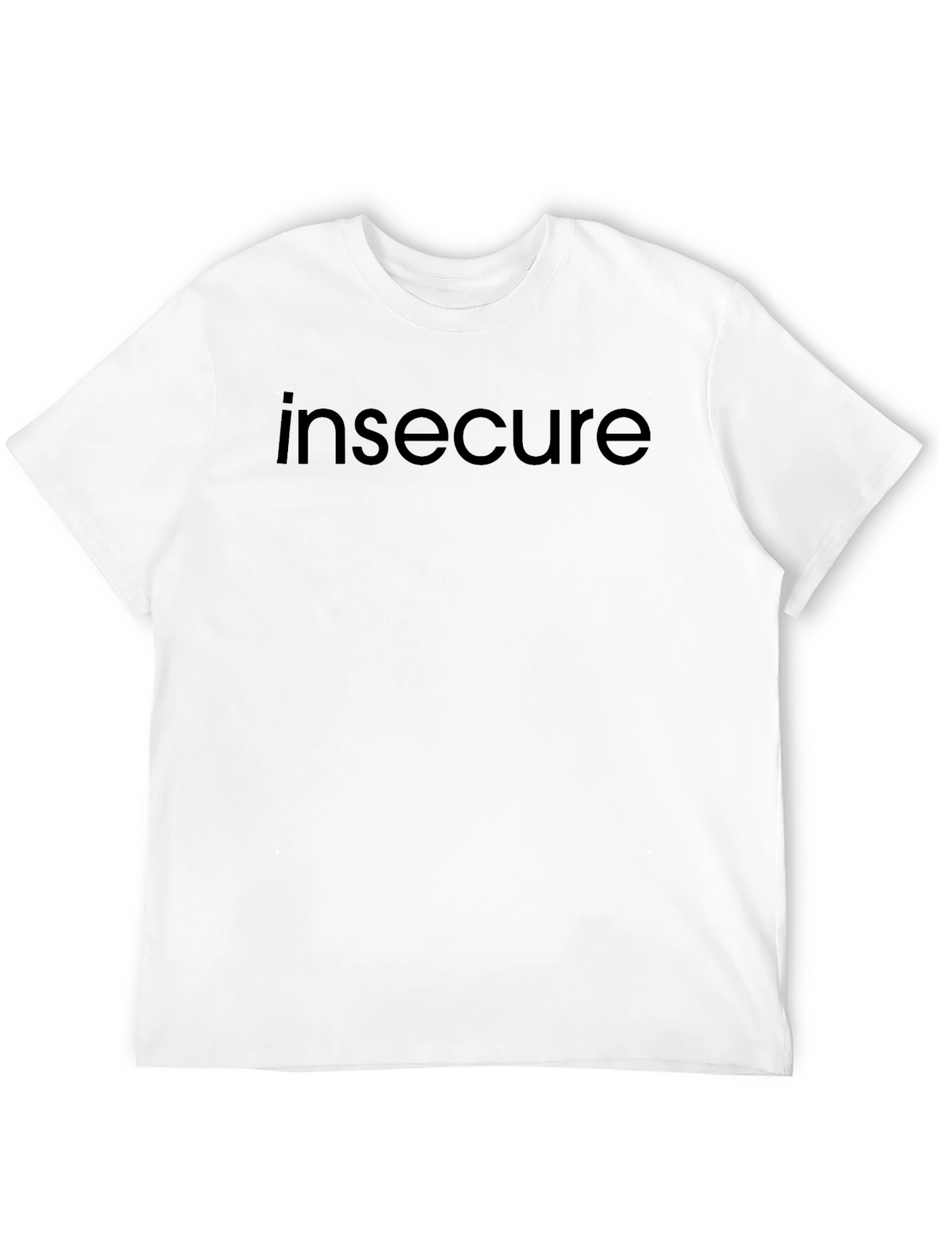 Insecure Graphic Tee - Black Cotton Comfort