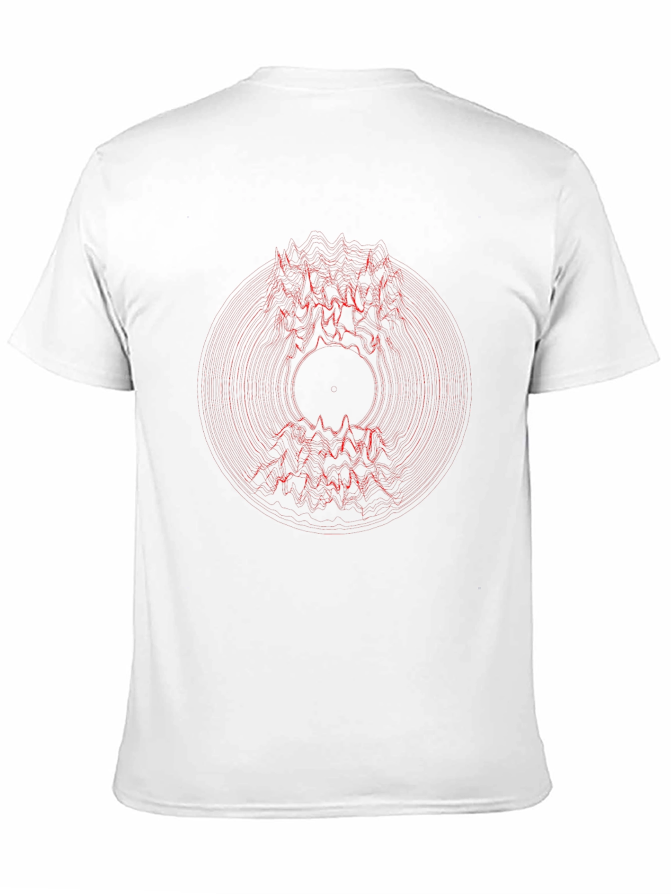 Abstract Red Graphic Print Black T-Shirt