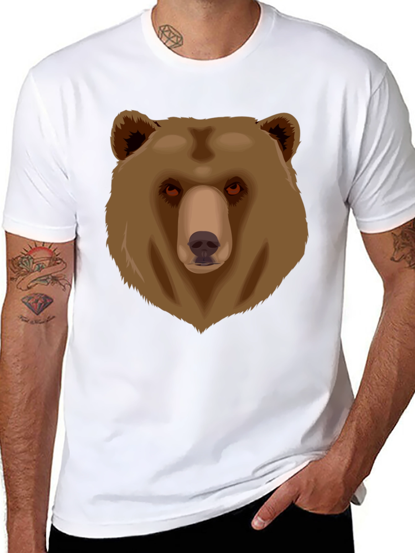 Bear Graphic Black T-Shirt