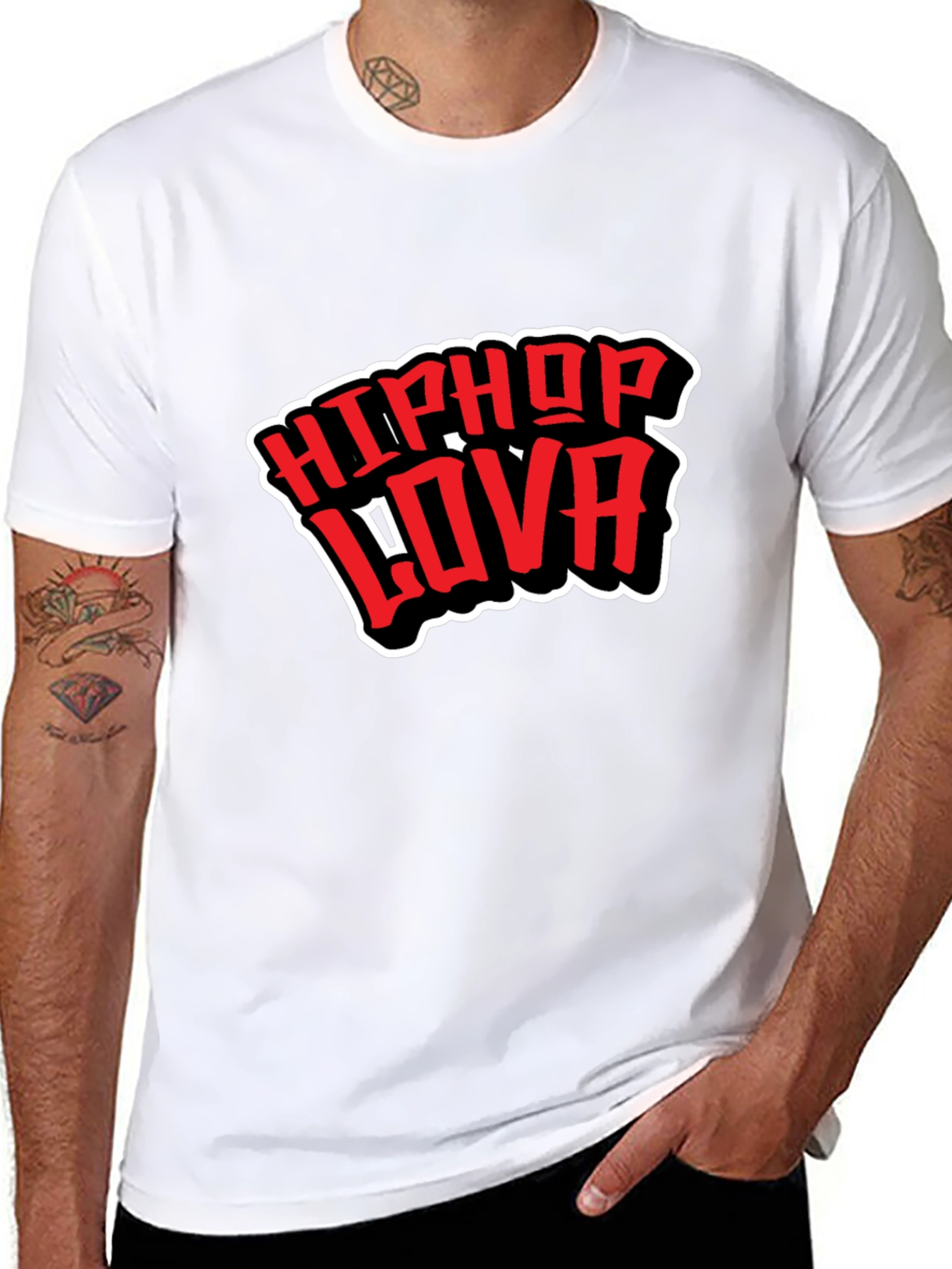 HipHop Lova Black Graphic Tee