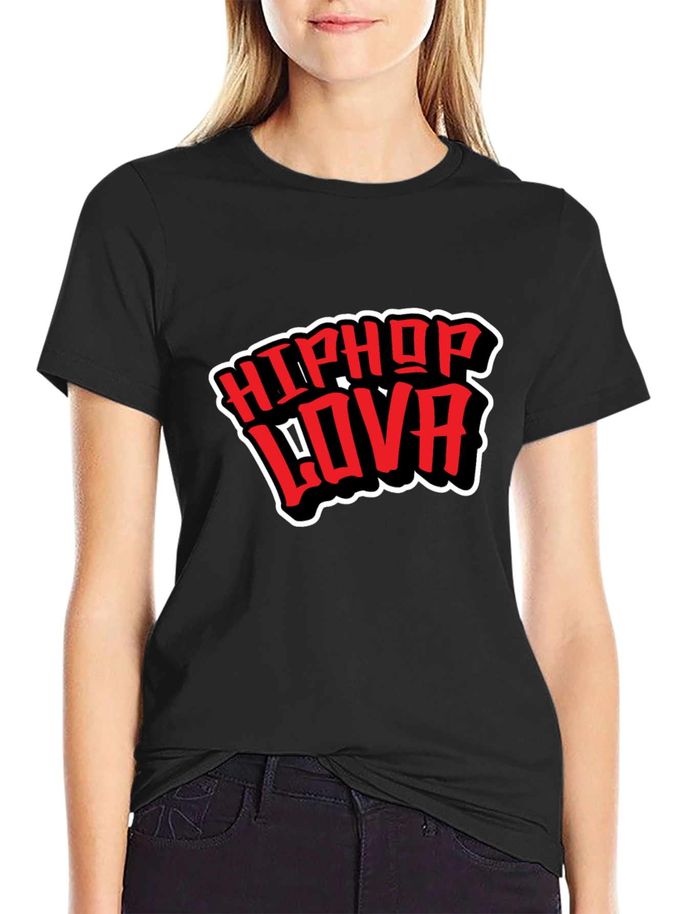 HipHop Lova Black Graphic Tee