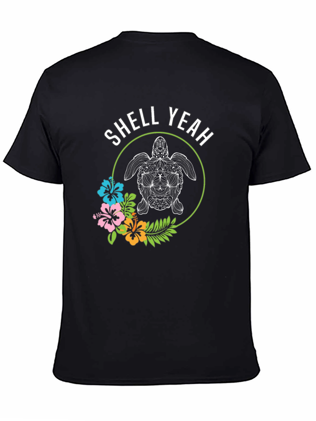 Shell Yeah! Turtle Graphic Print Crew Neck T-Shirt