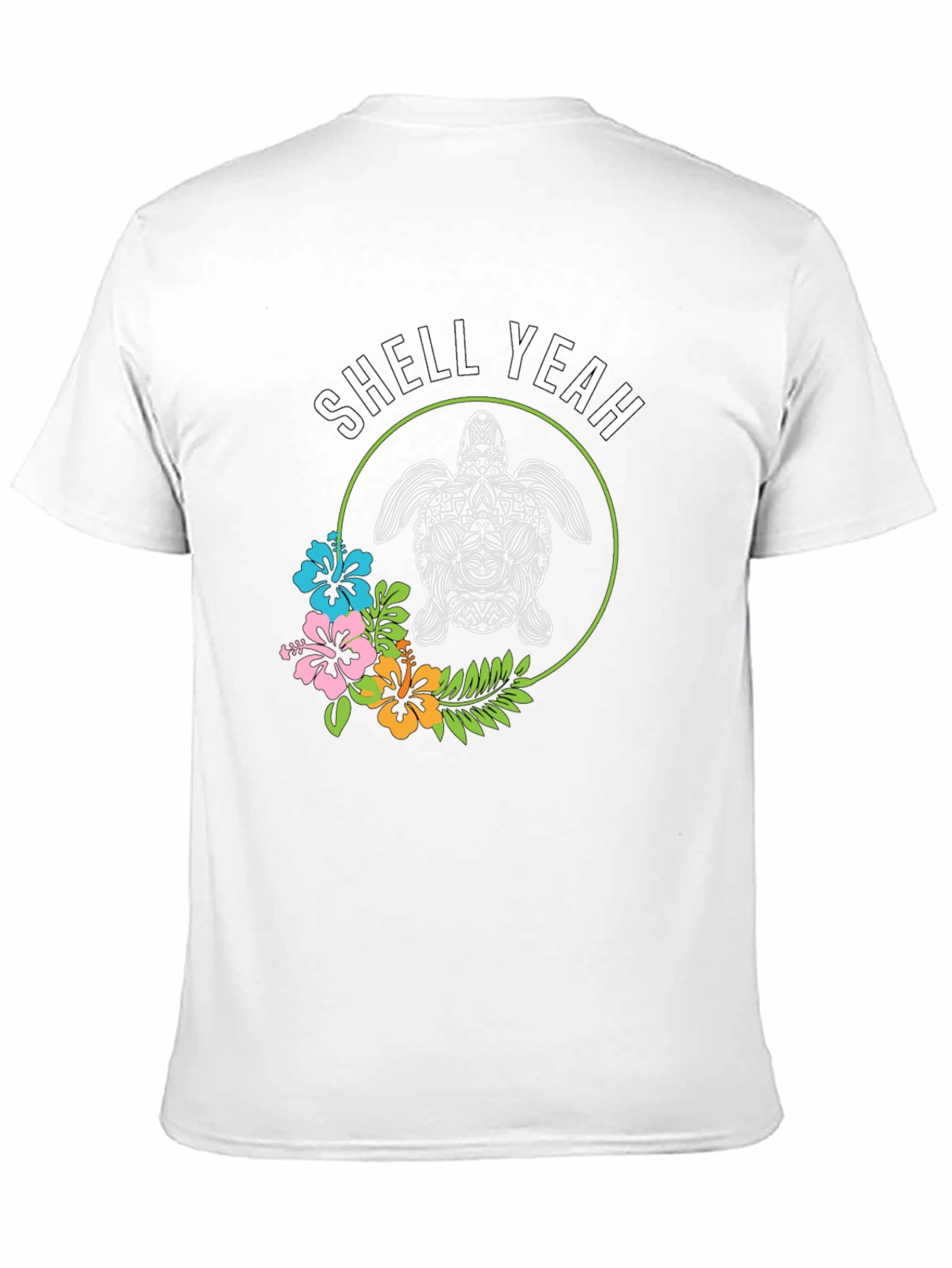 Shell Yeah! Turtle Graphic Print Crew Neck T-Shirt