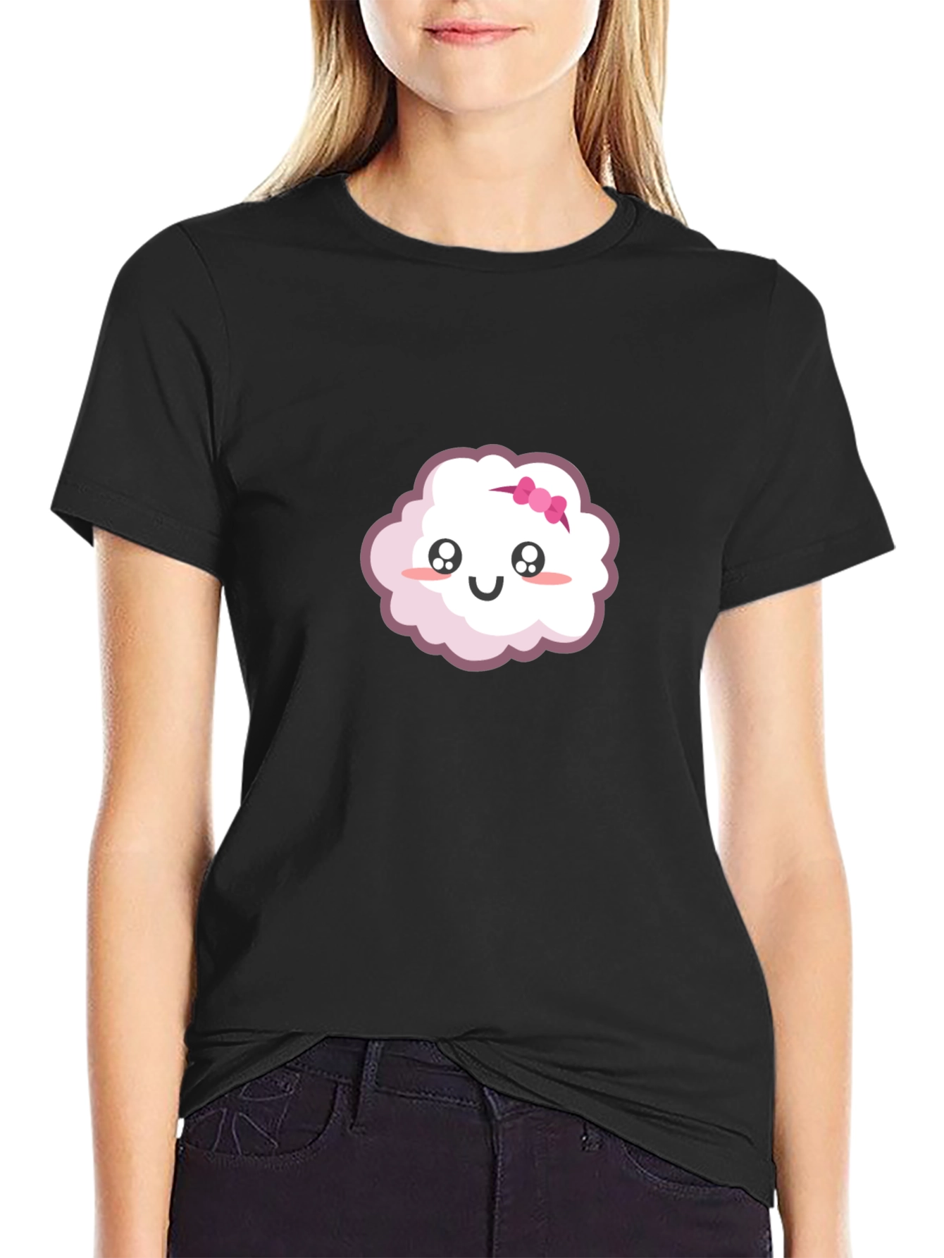 Cute Cloud Cartoon Graphic T-Shirt