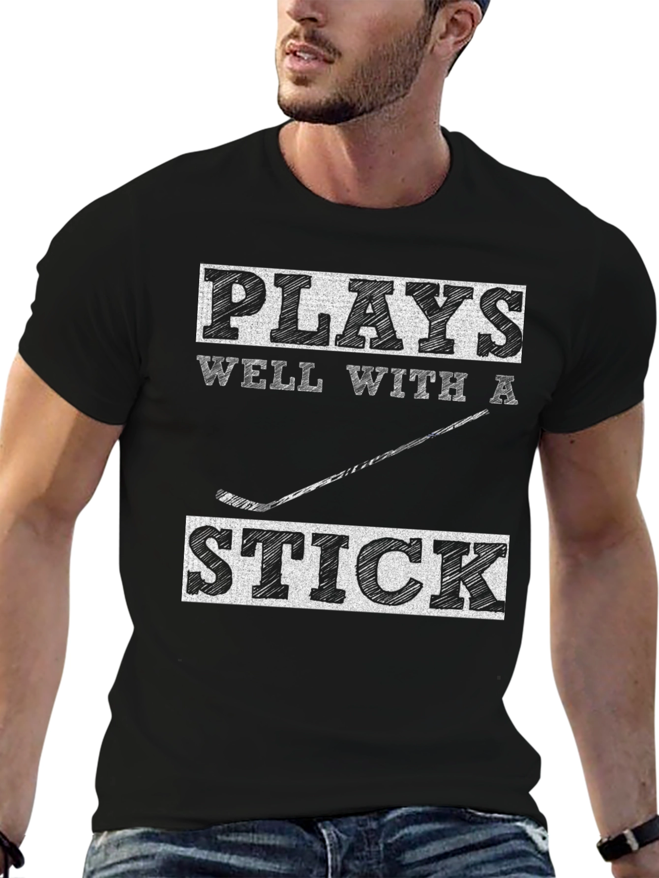Plays Well With A Stick Hockey T-Shirt