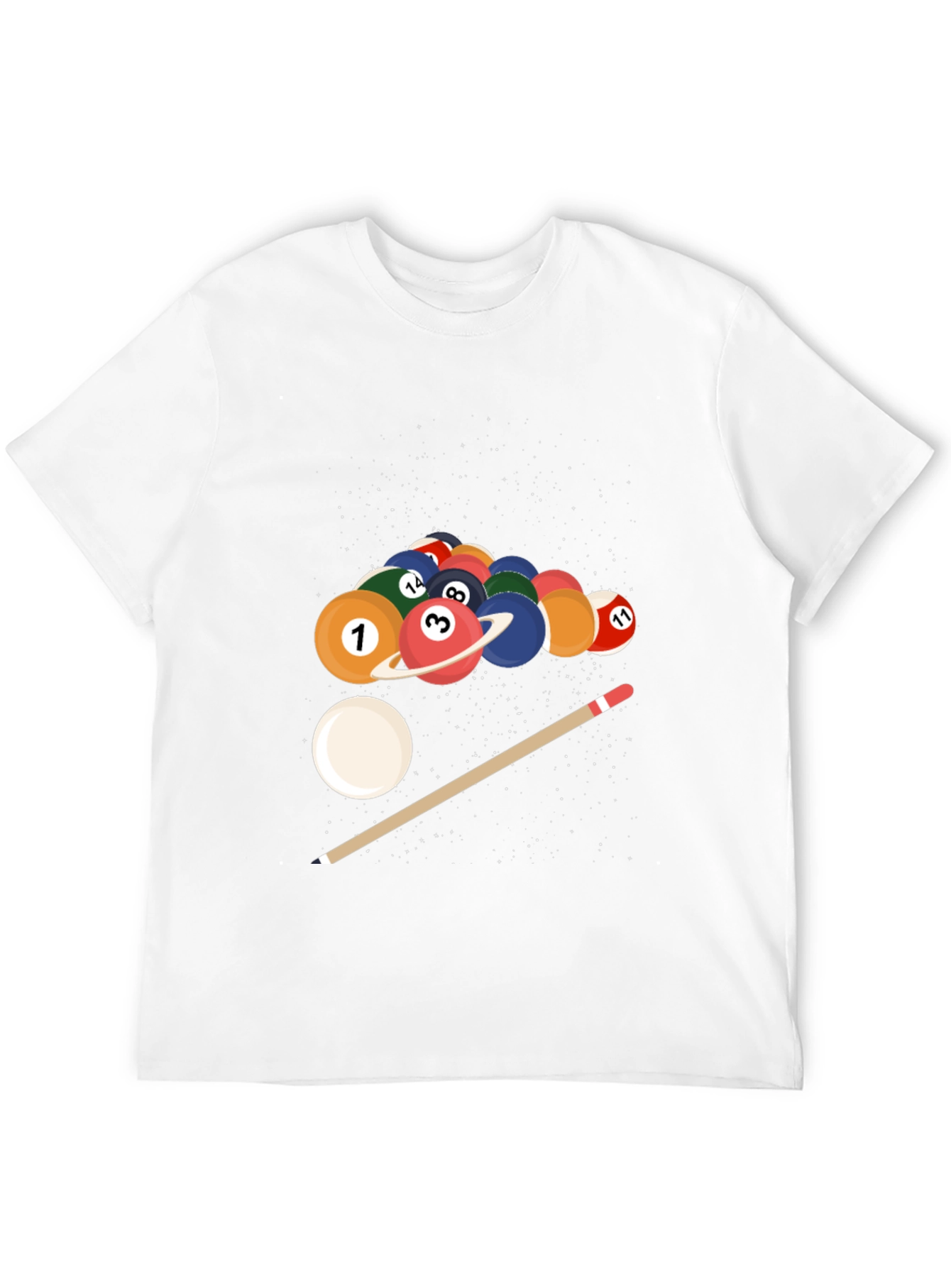 Cosmic Pool Ball Graphic Tee - Black