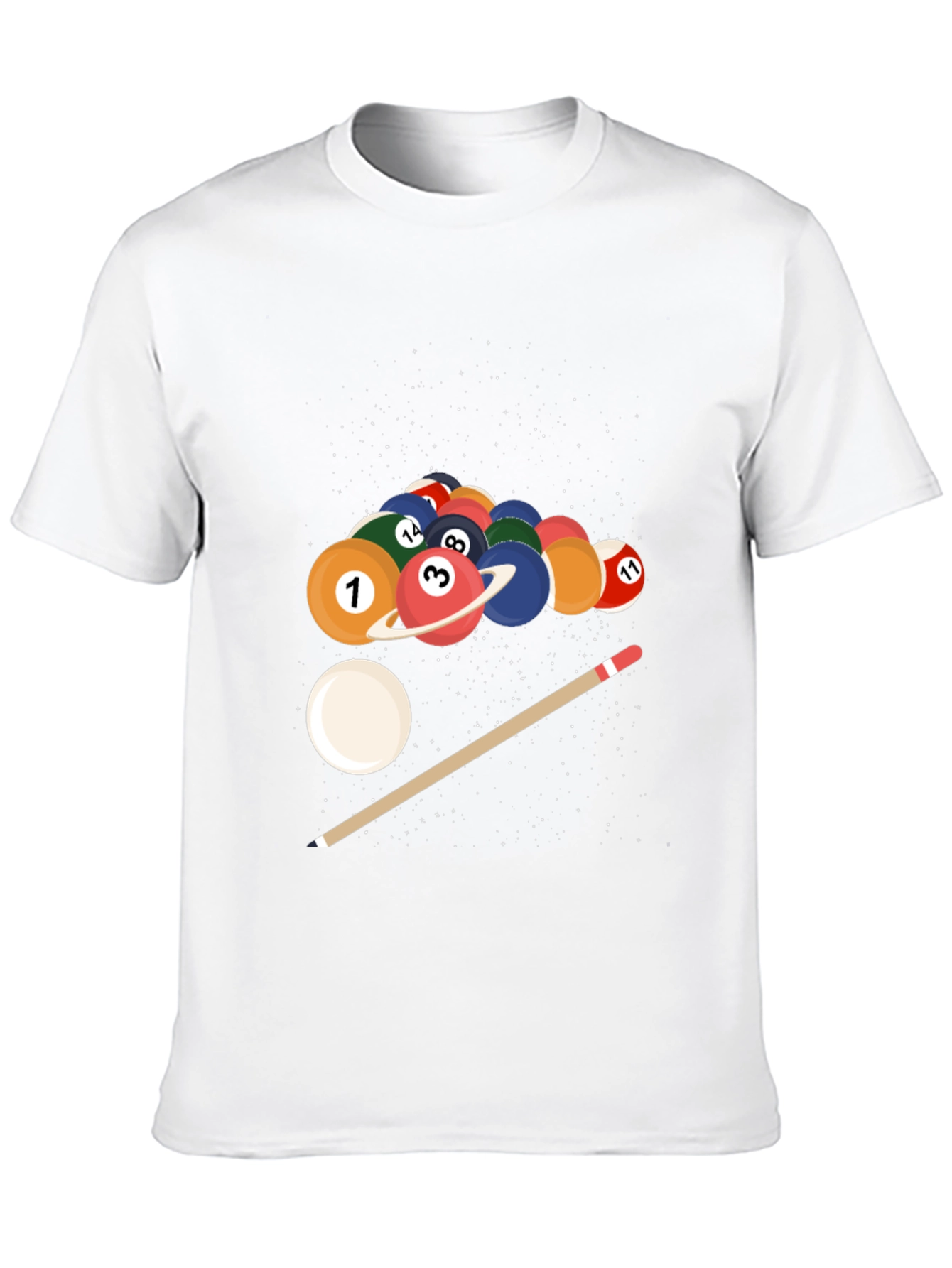Cosmic Pool Ball Graphic Tee - Black