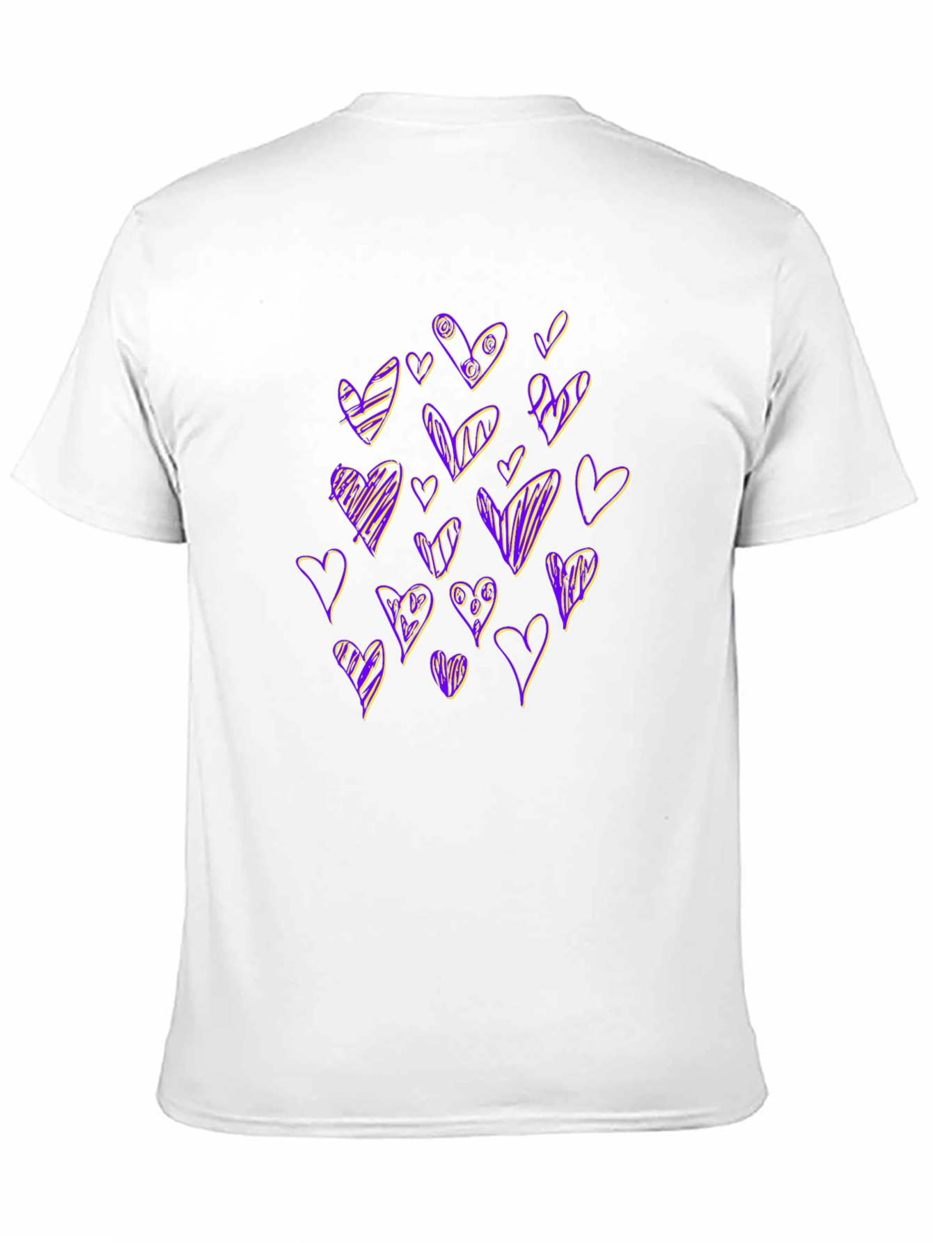 Heart Scribble Black T-Shirt